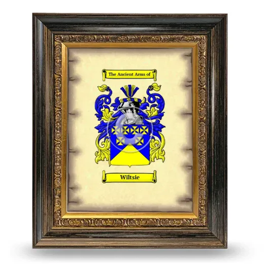 Wiltsie Coat of Arms Framed - Heirloom