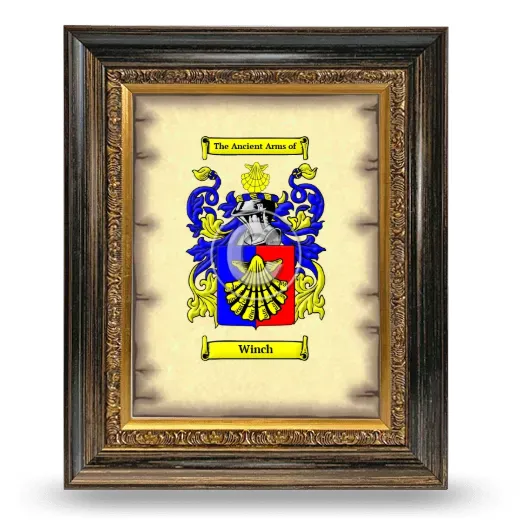 Winch Coat of Arms Framed - Heirloom