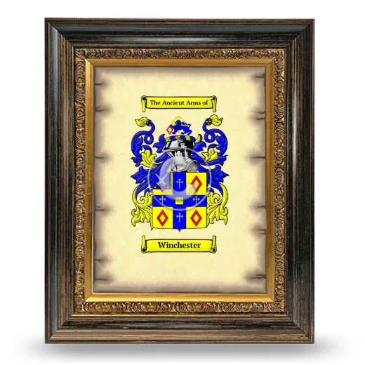 Winchester Coat of Arms Framed - Heirloom
