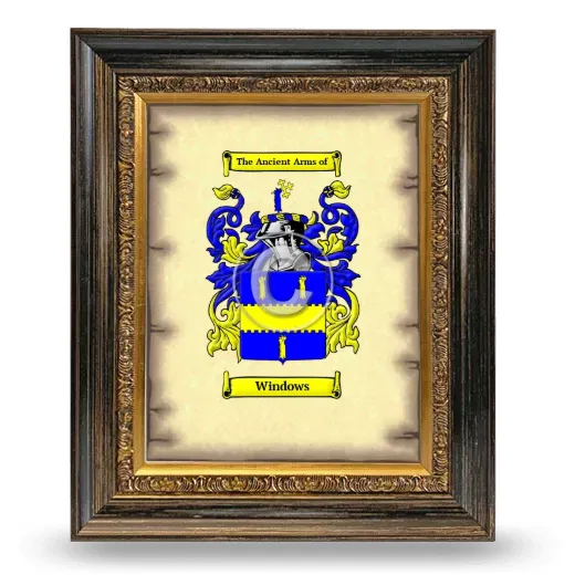 Windows Coat of Arms Framed - Heirloom