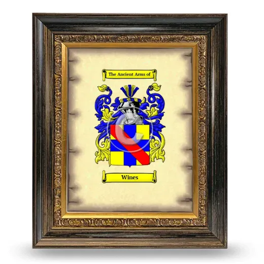Wines Coat of Arms Framed - Heirloom