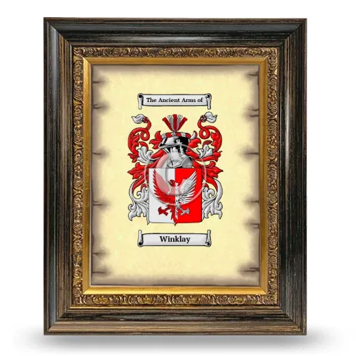 Winklay Coat of Arms Framed - Heirloom