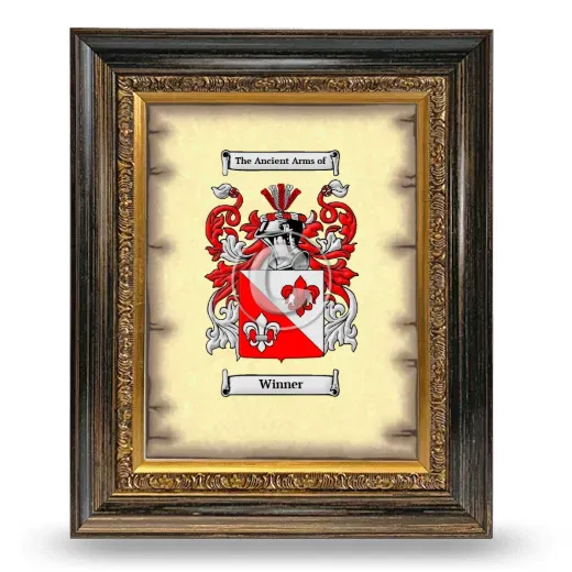 Winner Coat of Arms Framed - Heirloom