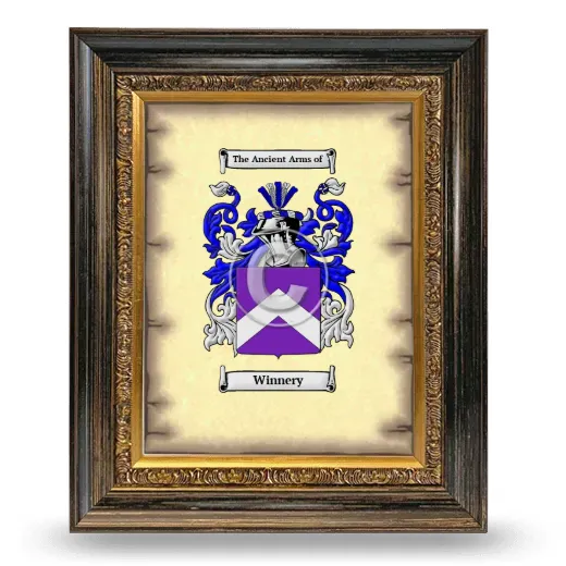 Winnery Coat of Arms Framed - Heirloom
