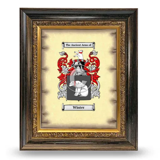 Winter Coat of Arms Framed - Heirloom