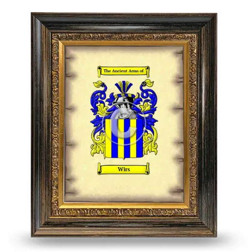 Wirs Coat of Arms Framed - Heirloom