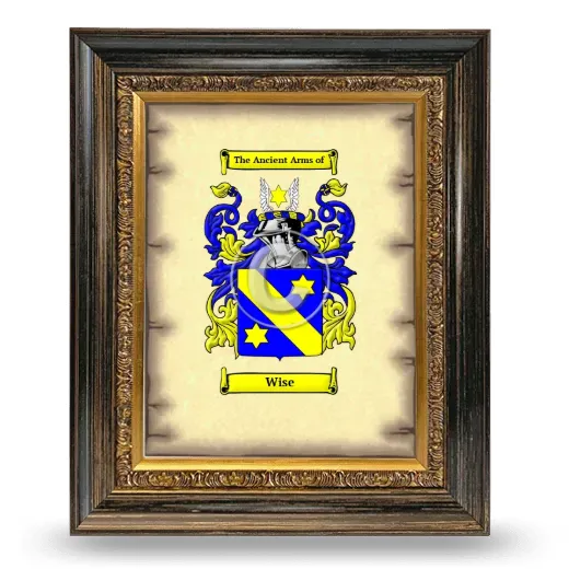 Wise Coat of Arms Framed - Heirloom