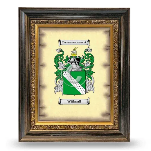 Withnall Coat of Arms Framed - Heirloom