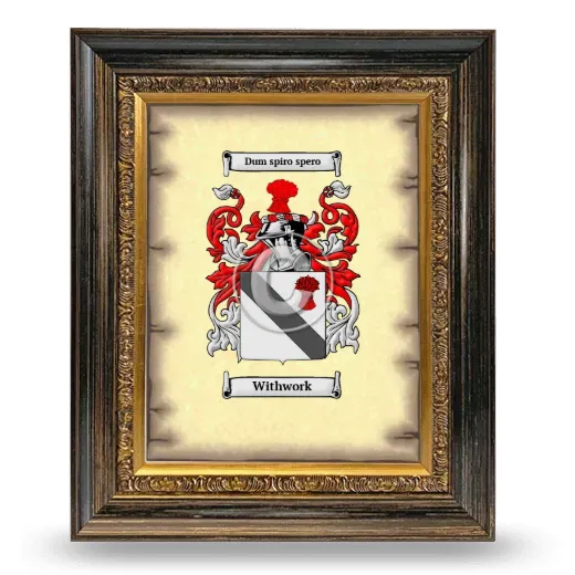 Withwork Coat of Arms Framed - Heirloom