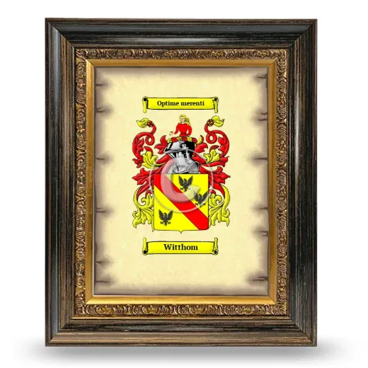 Witthom Coat of Arms Framed - Heirloom