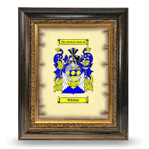 Wittine Coat of Arms Framed - Heirloom