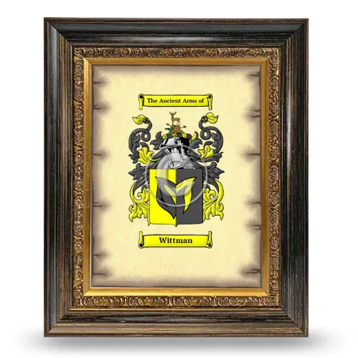 Wittman Coat of Arms Framed - Heirloom