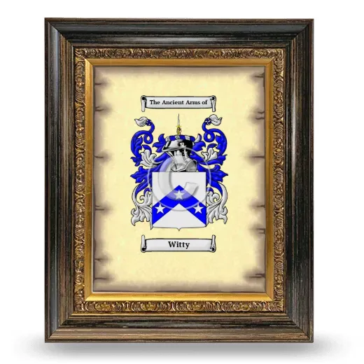 Witty Coat of Arms Framed - Heirloom