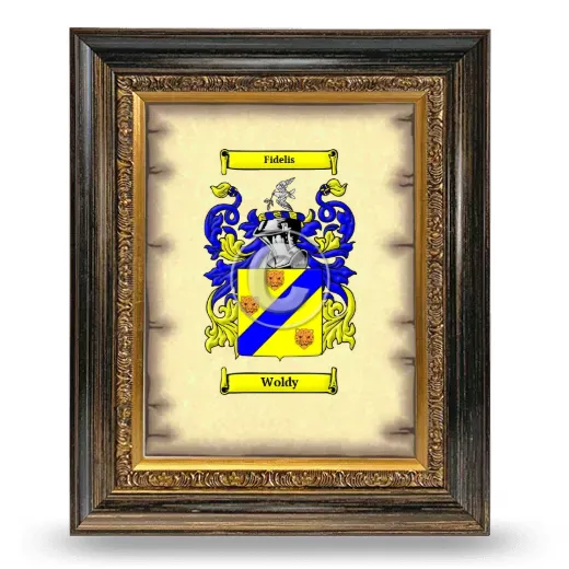 Woldy Coat of Arms Framed - Heirloom