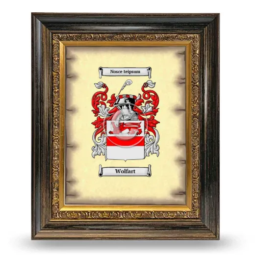 Wolfart Coat of Arms Framed - Heirloom