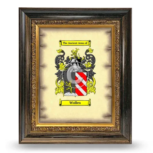 Wollen Coat of Arms Framed - Heirloom