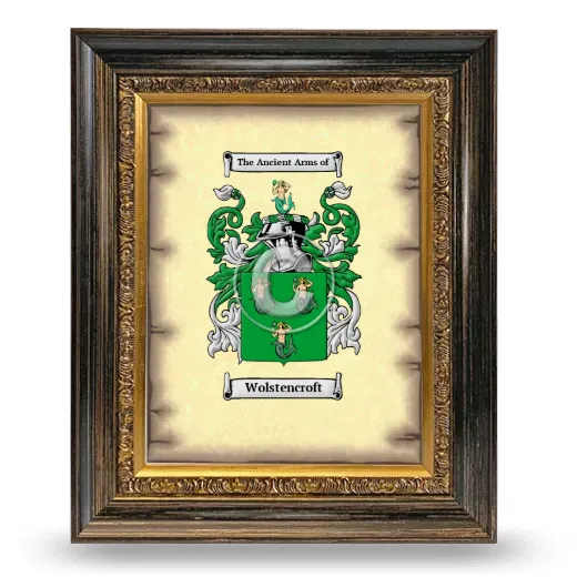 Wolstencroft Coat of Arms Framed - Heirloom