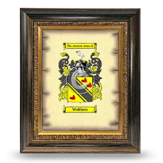 Wolthers Coat of Arms Framed - Heirloom
