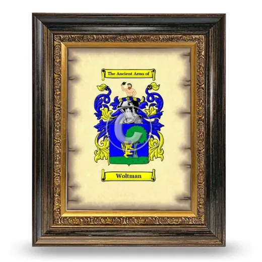 Woltman Coat of Arms Framed - Heirloom