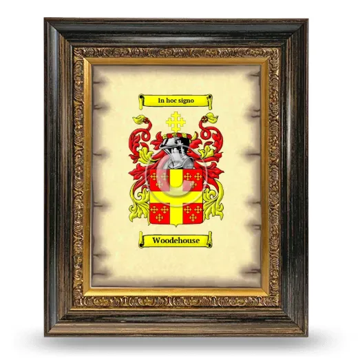 Woodehouse Coat of Arms Framed - Heirloom