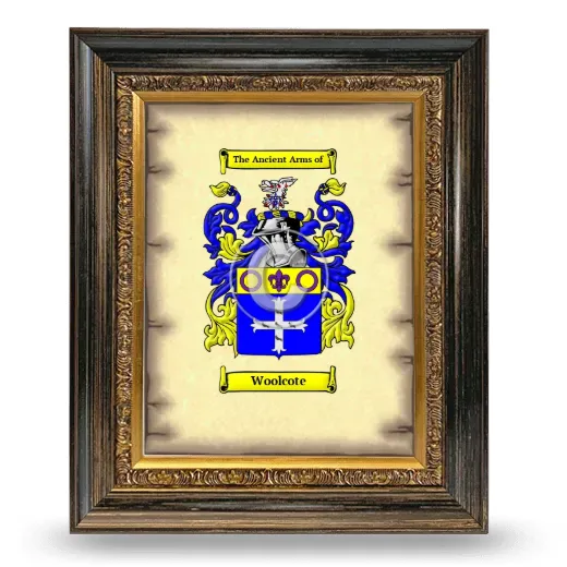 Woolcote Coat of Arms Framed - Heirloom