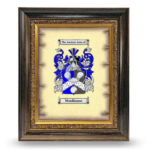 Woolhouse Coat of Arms Framed - Heirloom
