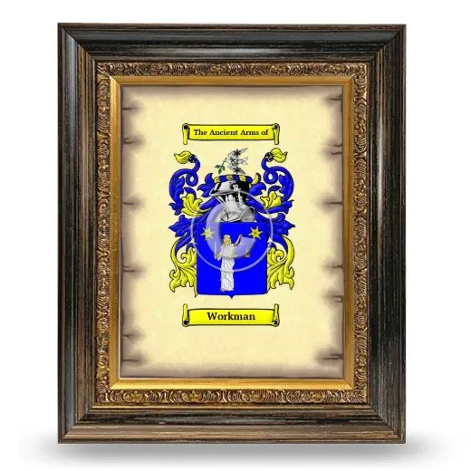 Workman Coat of Arms Framed - Heirloom