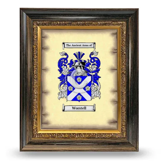 Worstell Coat of Arms Framed - Heirloom
