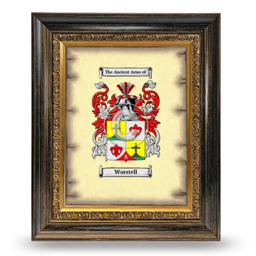 Worstell Coat of Arms Framed - Heirloom