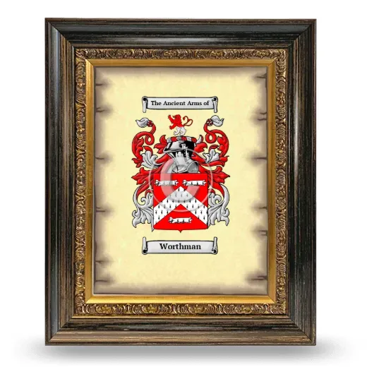 Worthman Coat of Arms Framed - Heirloom