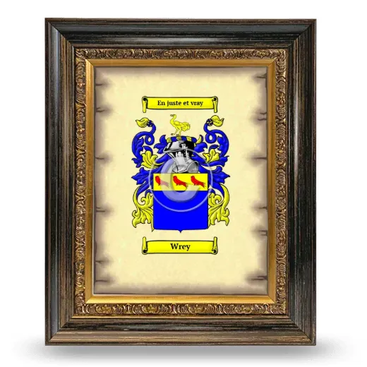 Wrey Coat of Arms Framed - Heirloom