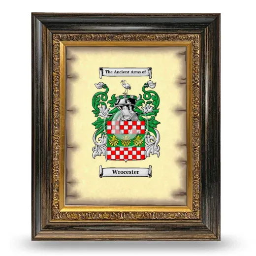 Wrocester Coat of Arms Framed - Heirloom