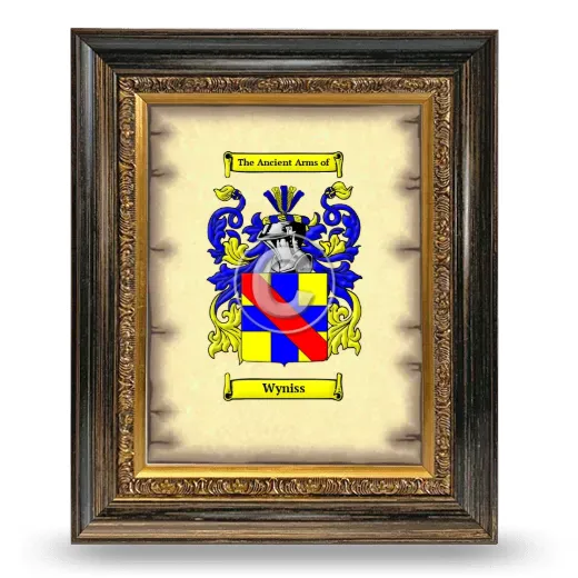 Wyniss Coat of Arms Framed - Heirloom