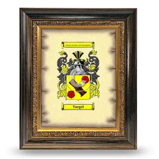 Yaegel Coat of Arms Framed - Heirloom