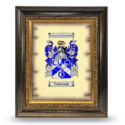 Yarborough Coat of Arms Framed - Heirloom