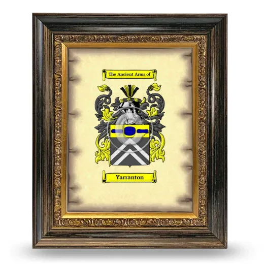 Yarranton Coat of Arms Framed - Heirloom