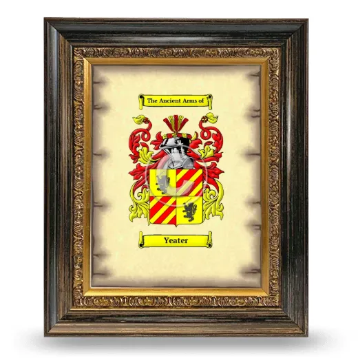 Yeater Coat of Arms Framed - Heirloom