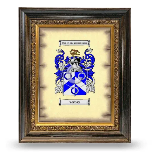 Yerbay Coat of Arms Framed - Heirloom