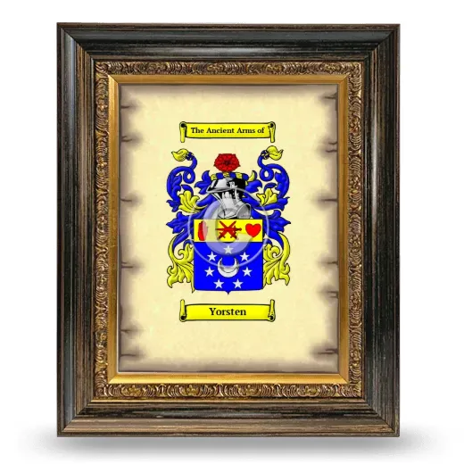 Yorsten Coat of Arms Framed - Heirloom