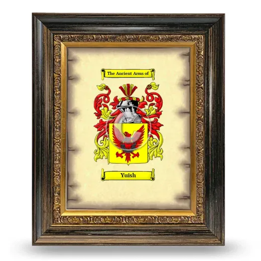 Yuish Coat of Arms Framed - Heirloom