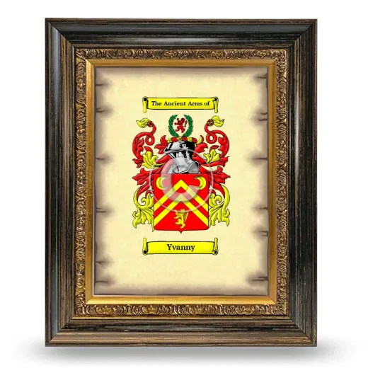 Yvanny Coat of Arms Framed - Heirloom