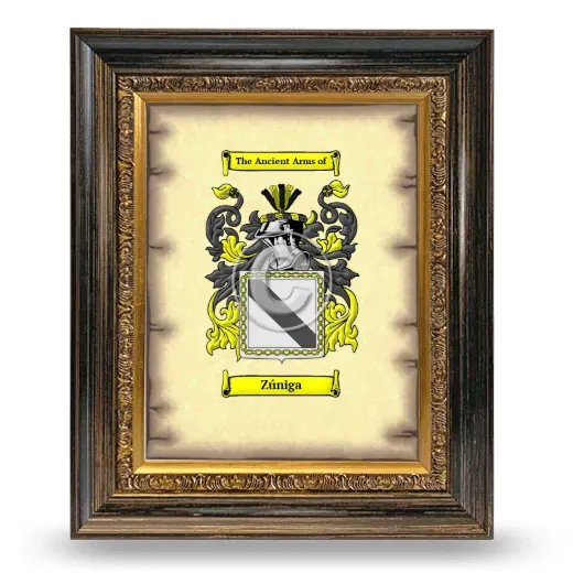 Zúniga Coat of Arms Framed - Heirloom
