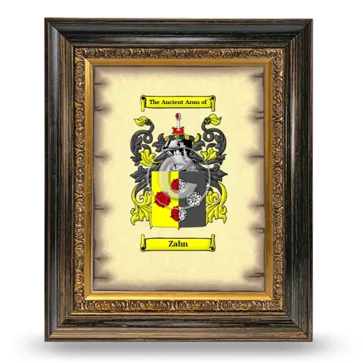 Zahn Coat of Arms Framed - Heirloom
