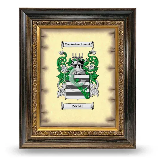 Zecher Coat of Arms Framed - Heirloom