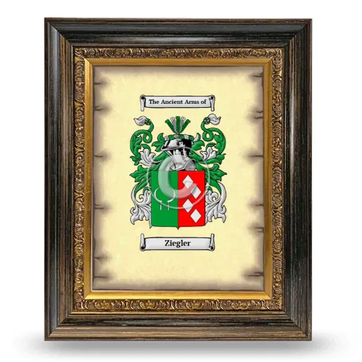 Ziegler Coat of Arms Framed - Heirloom