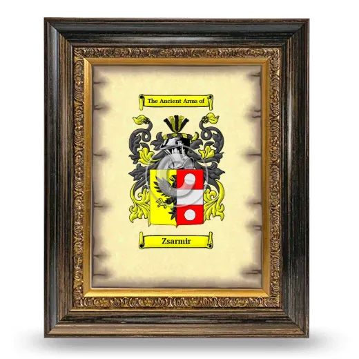 Zsarmir Coat of Arms Framed - Heirloom