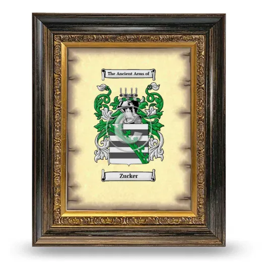 Zucker Coat of Arms Framed - Heirloom