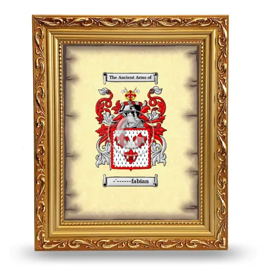 -'------fabian Coat of Arms Framed - Gold