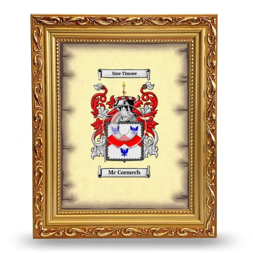 Mc Cormech Coat of Arms Framed - Gold