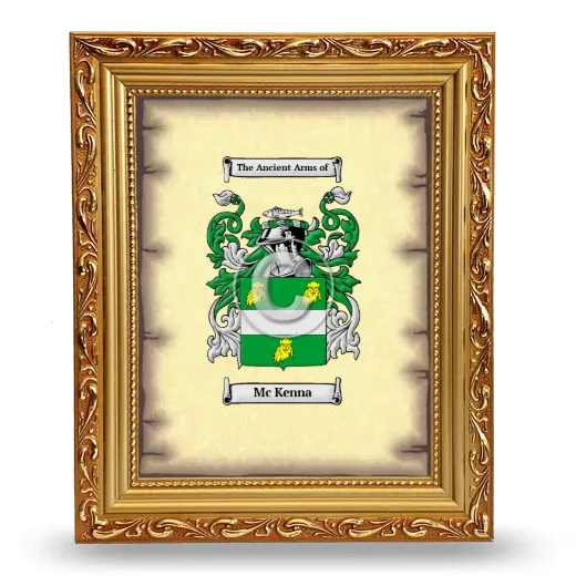 Mc Kenna Coat of Arms Framed - Gold